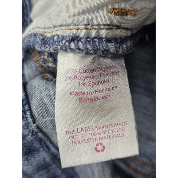 (3/$35) No Boundaries Jeans Womens 5 Blue Distressed Ripped Skinny Stretch Denim - Picture 5 of 11